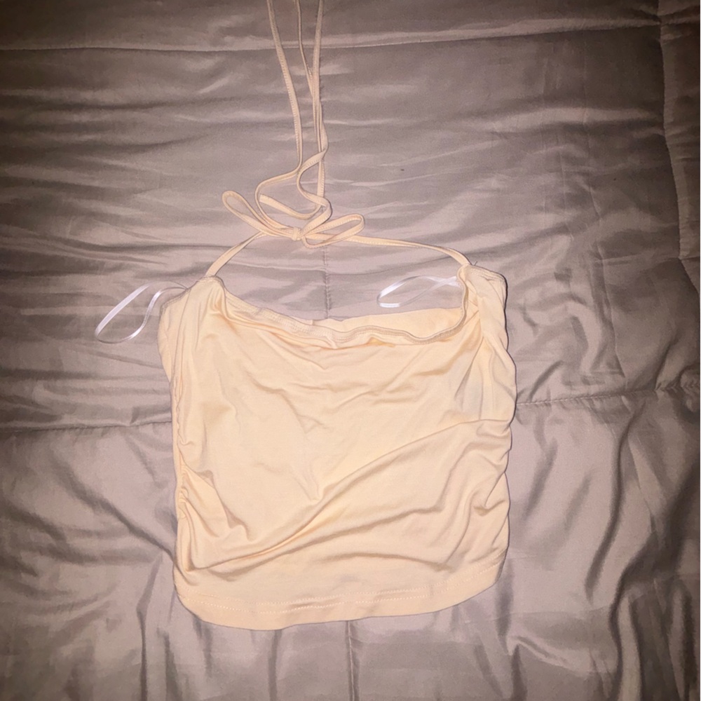 cream halter top